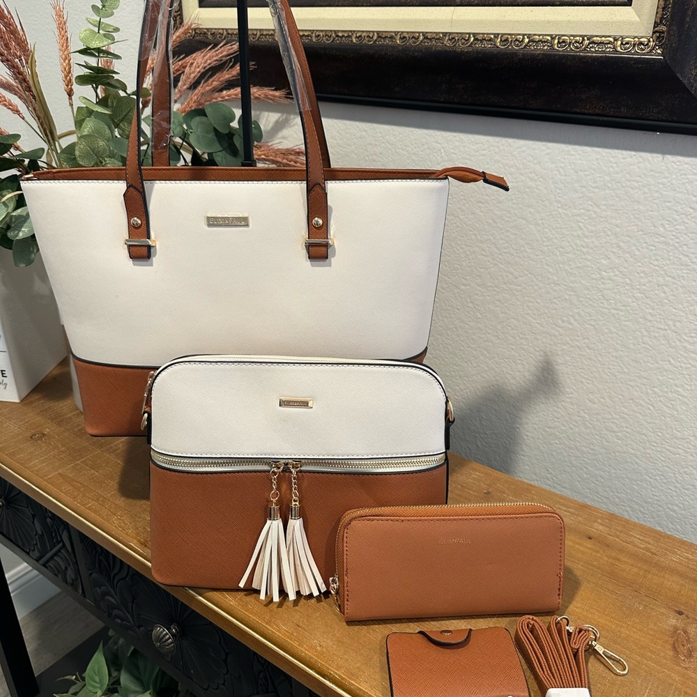 Elegant Elim and Paul 4 pcs tote set